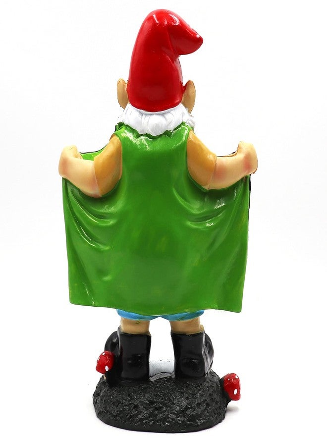 Tirifer 8.3inch/21cm Big Size Garden Gnome, Polyresin Outdoor Sculpture Gnome Statue Garden Figurine Art Garden Decoration for Lawn Yard Balcony Porch Patio (Wizard in Green) - Image 3